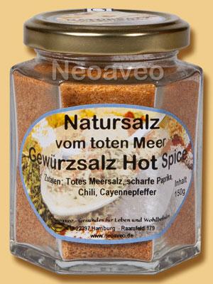 Totes Meer Salz - Hot Spice, scharfe Variante mit Chili und Natursalz