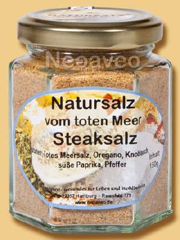 Totes Meer Salz - Steaksalz zum W&uuml;rzen von Grillsteaks und anderen Fleischgerichten
