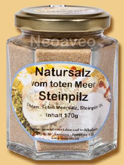Totes Meer Salz mit Steinpilz, zum herzhaften W�rzen von Speisen mit Steinpilznote