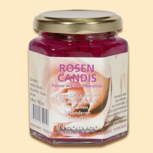 Kandis mit Rosenlik�r, eingelegter Kandis im Glas, Tee s��en