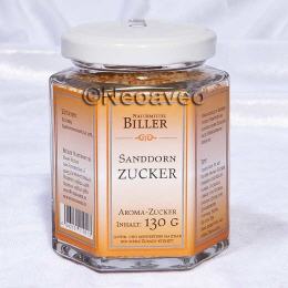 Sanddorn Zucker im Glas, zum S&uuml;&szlig;en von Tee oder Kaffee, Hei&szlig;getr&auml;nke