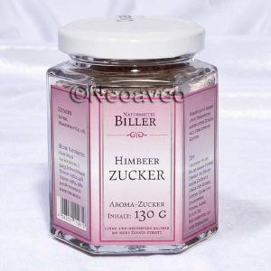 Himbeerzucker im Glas