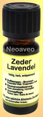 Zeder Laendel naturreine &auml;therische &Ouml;lemischung, holziger Lavendelduft f&uuml;r Duftlampen oder Duftsachets.