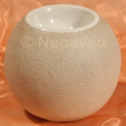 Sand keramische Aromalampe, Duftlampe, glasierte Duftschale