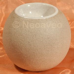 Sand keramische Aromalampe, Duftlampe, glasierte Duftschale