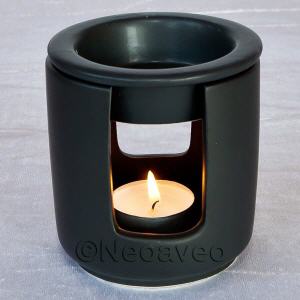 Keramik Aromalampe Schwarz, Duftlampe