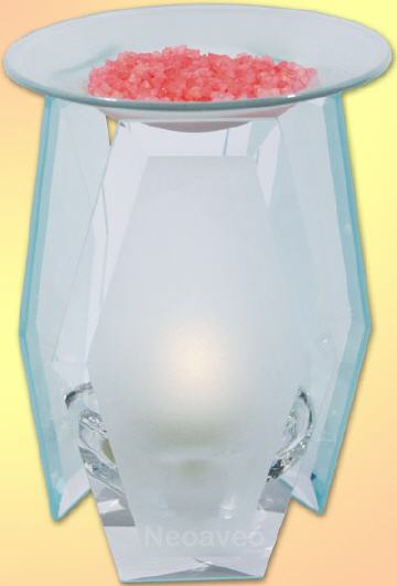 Schild - Aromalampe aus geschliffenenm Glas
