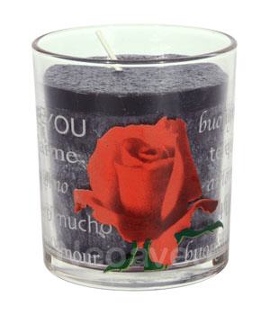 Rose Motivkerze
