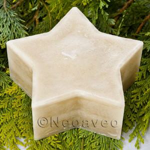 Sternkerze Saharabeige, Durchmesser 14cm. Diese Trendkerze eingnet sich f�r schlichte Gestecke.