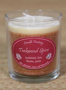 Party Light Teakwood Spice Duftkerze von Candle Factory
