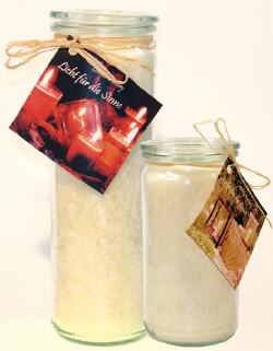 Jumbo Windlicht Elfenbein Gigant Wellnesskerze, Wellness Kerze von Candle Factory, Jumbo Kerze, Gastronomie Kerzen