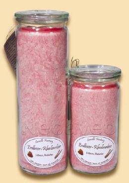 Jumbo Windlicht Erdbeer Rhabarber Duftkerze Gigant von Candle Factory, Jumbo Kerze, Gastronomie Kerzen, Wellness Kerze, Wellnesskerze