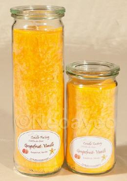 Jumbo Windlicht Grapefruit Vanille Duftkerze von Candle Factory, Gastronomie Kerzen, Wellness Kerze, SPA-Kerze, Wellnesskerze