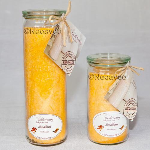 Sanddorn  - Jumbo Windlicht Duftkerze