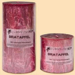 Bratapfel Wellness Duftkerze mit typischer Duftnote frisch aus dem Backofen f&uuml;r die Vorweihnachtszeit. Fruchtig-w&uuml;rziger Apfelduft  in zwei Gr&ouml;&szlig;en.