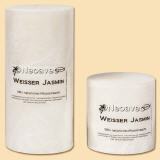 Wei�er Jasmin Wellness SPA-Duftkerze mit frischem Bl�tenduft f�r angenehme Raumatmosph�re. Erh�ltlich in zwei Gr��en mit au�ergew�hnlichem Duft.