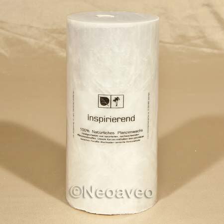 Inspirierend marmorierte Stumpenkerze 15cm