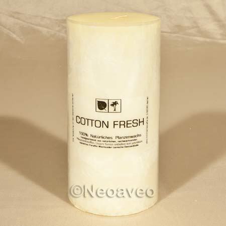 Cotton Fresh marmorierte Stumpenkerze 15cm