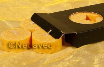 Kerzenfarm Hahn Natur Teelicht Gelb ohne H�lle, f�r Glaseins�tze. Von Kerzenfarm aus nahcwachsenden Rohstoffen hergestellt.