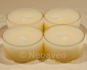 Maxi Teelicht Creme im Acrylbecher für Windlicht oder Kerzenglas.