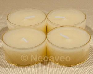 Maxi Teelicht Creme im Acrylbecher f�r Windlicht oder Kerzenglas.