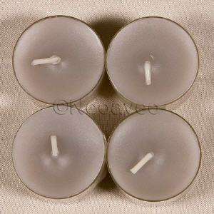 Teelicht Steingrau im Acrylbecher zur Dekoration oder Kerzenglas, Windlicht, Votivglas