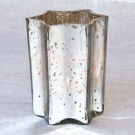 Sternwindlicht Shabby Chic Bauernsilber Altsilber