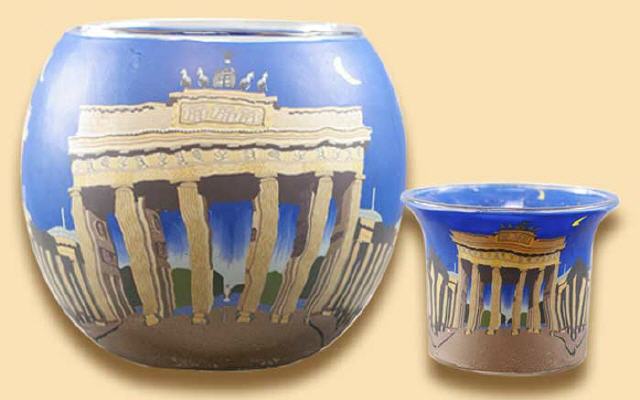 Berlin - Leuchtglas und Teelichtglas