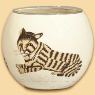 Leuchtglas Katze 11 cm, Stubentiger, himmlische D&uuml;fte