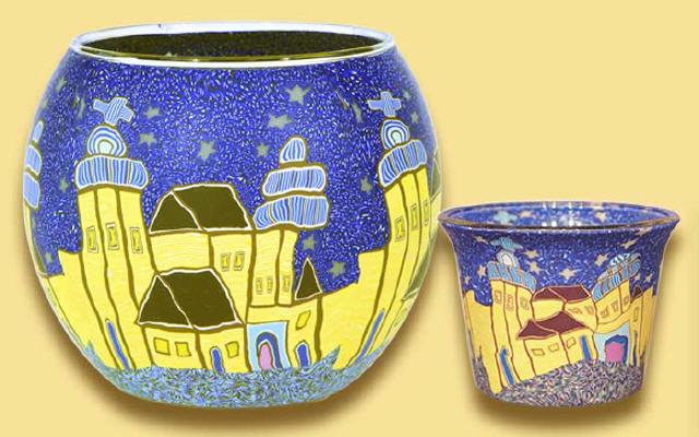 Leuchtglas und Teelichtglas Zitadelle