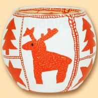 Leuchtglas Nordischer Winter 11 cm, Elchmotiv, von himmlische D&uuml;fte