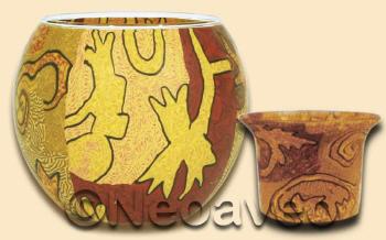Wildes Afrika Leuchtglas und Teelichtglas, himmlische D�fte
