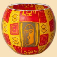 Leuchtglas Afrika-Masken