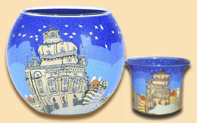 Kathedrale Leuchtglas und Teelichtglas