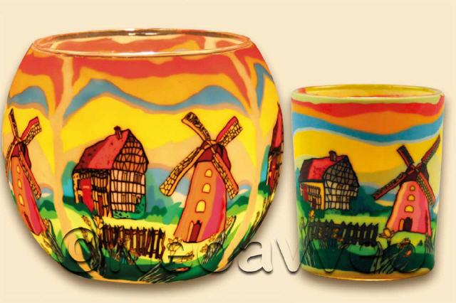 Landleben Leuchtglas und Votivglas