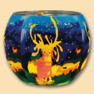 Leuchtglas Elch 11 cm von Kerzenfarm Hahn