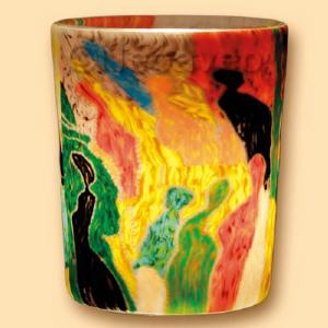 Menschen - Moderne Kunst Leuchtglas Votivglas von Kerzenfarm Hahn. F�r Votivkerze oder LED-Teelicht.