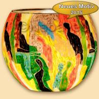 Leuchtglas Moderne Kunst Menschen 11cm, Kerzenglas von Kerzenfarm Hahn f&uuml;r leuchtende Momente.