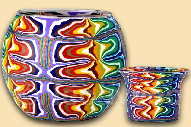 Fantasie - Leuchtglas und Teelichtglas