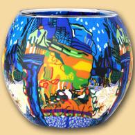 Nachtcaf&eacute; 11 cm Leuchtglas, Kerzenfarm Hahn