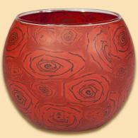 Rose 11cm Leuchtglas, Rosenmotiv, himmlische D&uuml;fte