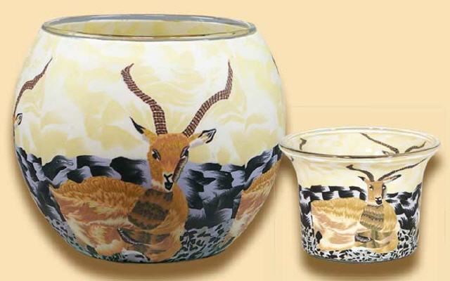 Antilope Leuchtglas und Teelichtglas