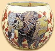 Leuchtglas Elefant 11cm, himmlische D&uuml;fte