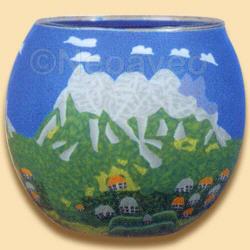 Leuchtglas Bayerische Berge 11cm, himmlische D&uuml;fte