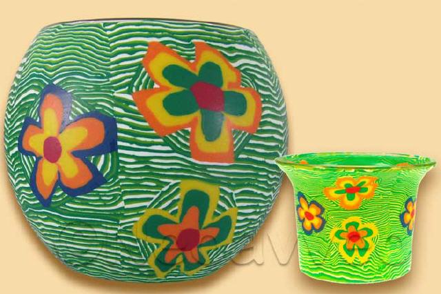 Gartenblumen - Leuchtglas und Teelichtglas