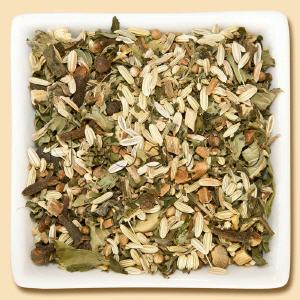 Indische Kr�utertee-Mischung Patna mit s��em Fenchel, S��holzwurzel, w�rzig-minziges Aroma, Kardamom und Gew�rznelken, die betonende Sch�rfe von Ingwer, bilden ein  rundes Geschmacksprofil.