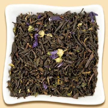 Schwarzer Tee-Mischung, Earl Grey Blue Star, balue Kornblumem-Blüten, aroamtisiert, Bergamotte-Geschmack