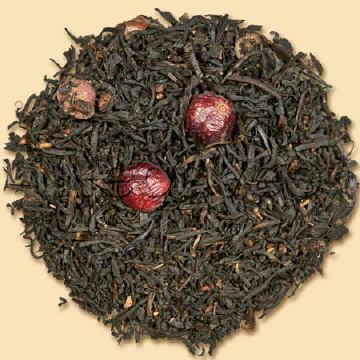 Schwarzer Tee,  aromatisiert, Cranberry-Scheiben, Mischung