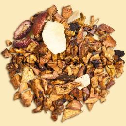 Früchtetee Wolkenschieber ist eine säurearme Mischung mit Cranberry, Kiwistücken, knackige Kokoschips und ganzen Sauerkirschen.