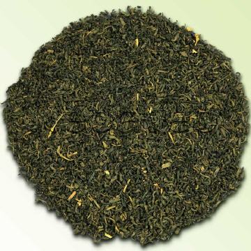 Grüner Tee Jasmin Ming Feng Hao. Ab 5,50€. Basis ist ein weicher Chun Mee, welcher nur mit frischen Jasminblüten aromatisiert wird.